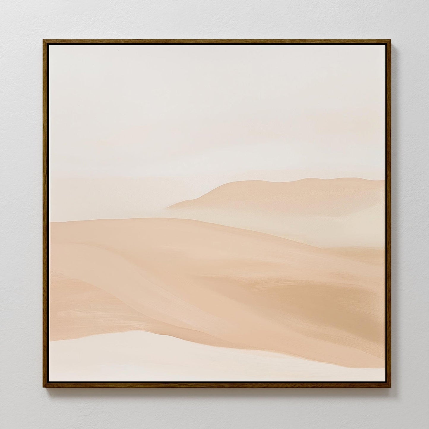 Serene Sandy Horizon Abstract Oil Painting for Modern Home Decor