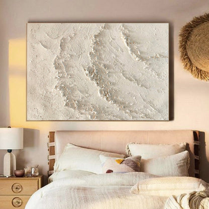 Abstract Coastal Serenity Oil Painting for Tranquil Home Decor