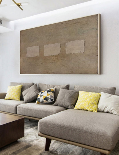 Serene Minimalist Abstract Oil Painting for Elegant Home Decor