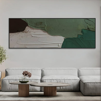 Abstract Green Oil Painting for Modern Home Decor | Nature-Inspired Wall Art