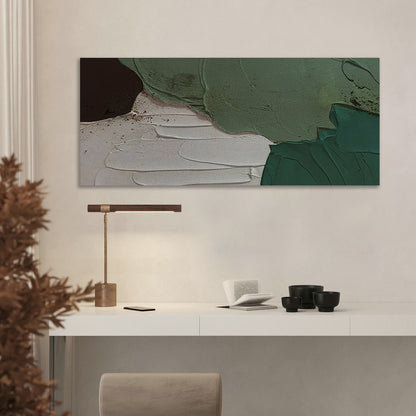 Abstract Green Oil Painting for Modern Home Decor | Nature-Inspired Wall Art