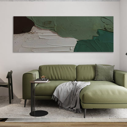 Abstract Green Oil Painting for Modern Home Decor | Nature-Inspired Wall Art