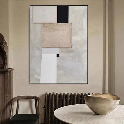 Modern Abstract Geometric Oil Painting for Elegant Home Decor