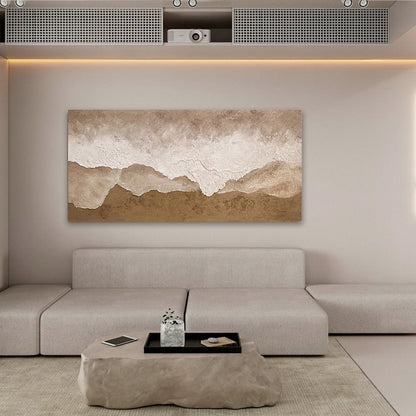 Serene Landscape Oil Painting with Earthy Tones for Elegant Home Decor
