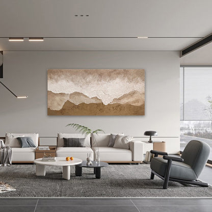 Serene Landscape Oil Painting with Earthy Tones for Elegant Home Decor
