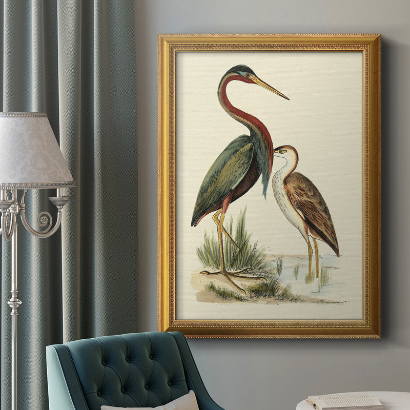 Elegant Water Birds Oil Painting for Nature Lovers and Home Decor