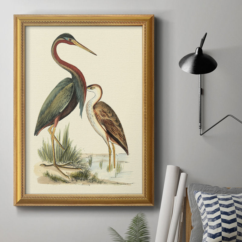 Elegant Water Birds Oil Painting for Nature Lovers and Home Decor