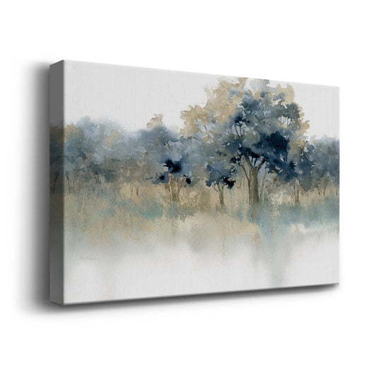 Tranquil Landscape at Water's Edge: Serene Oil Painting of Nature's Beauty