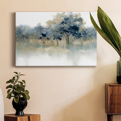 Tranquil Landscape at Water's Edge: Serene Oil Painting of Nature's Beauty