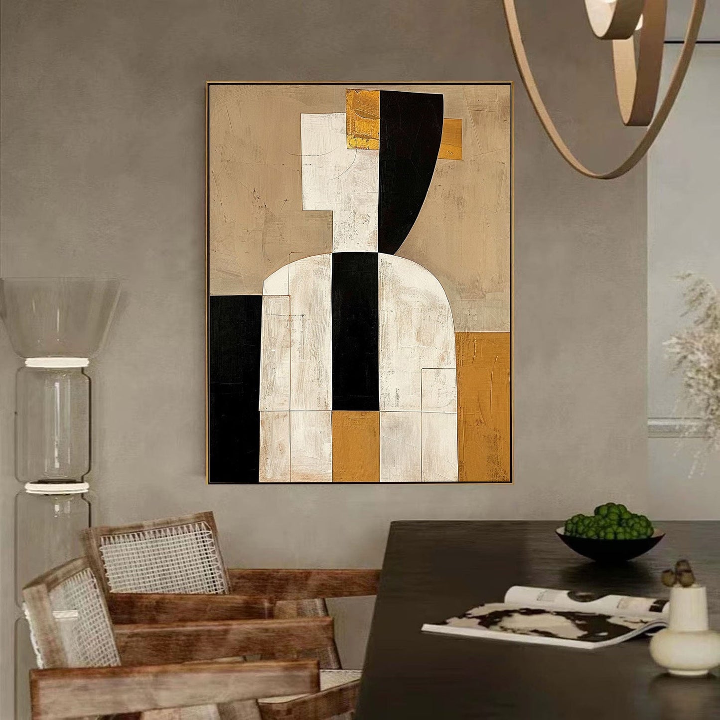Contemporary Minimalist Human Form Oil Painting for Modern Art Lovers