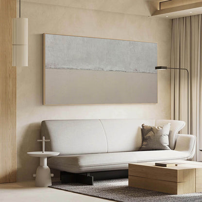 Serene Minimalist Abstract Oil Painting for Modern Home Decor