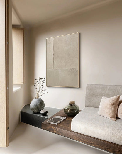 Elegant Minimalist Geometric Oil Painting for Modern Home Decor