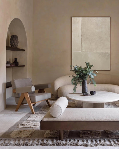 Elegant Minimalist Geometric Oil Painting for Modern Home Decor