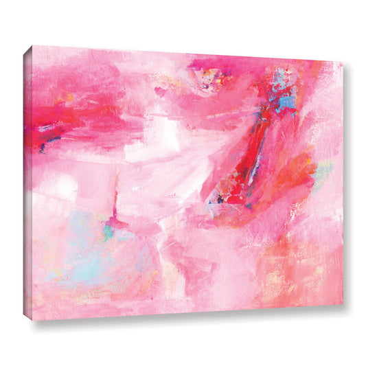 Vibrant Abstract Dance Art Print on Canvas ‚Äì Colorful Pink Oil Painting