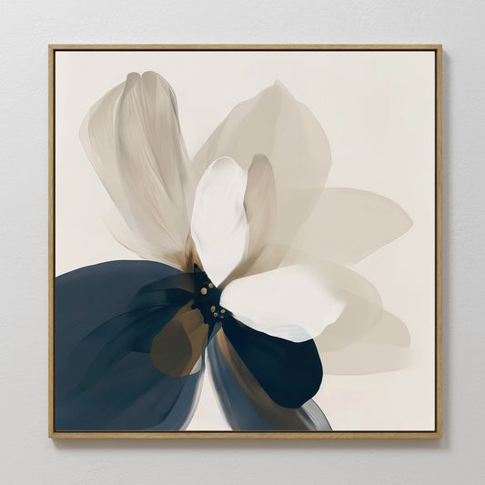 Elegant Floral Oil Painting - Abstract Whispering Petals Wall Art for Home Decor