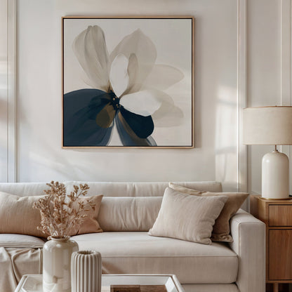 Elegant Floral Oil Painting - Abstract Whispering Petals Wall Art for Home Decor