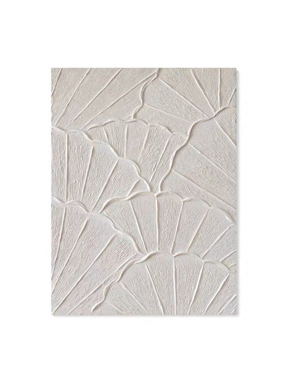 Serene White Petals: Elegant Oil Painting for Contemporary Home Decor