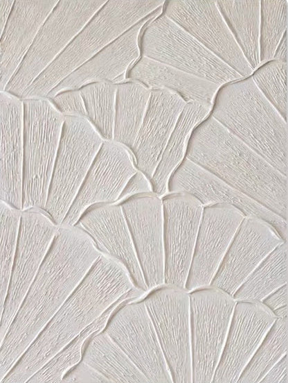 Serene White Petals: Elegant Oil Painting for Contemporary Home Decor