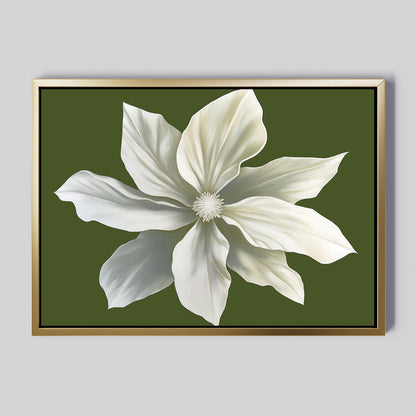 Elegant White Flower Abstract Oil Painting for Modern Home Decor
