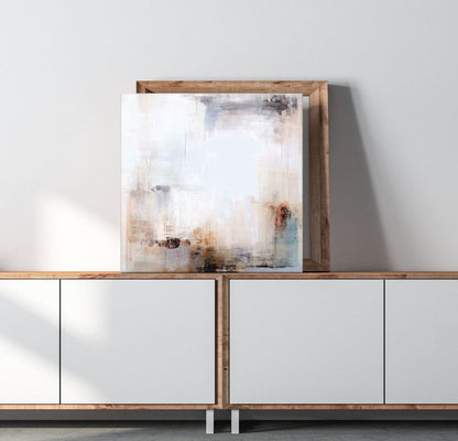 Calming Abstract Oil Painting for Tranquil Home Decor
