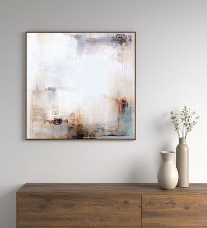 Calming Abstract Oil Painting for Tranquil Home Decor