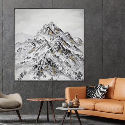 Majestic Mountainscape Oil Painting for Serene Home Décor