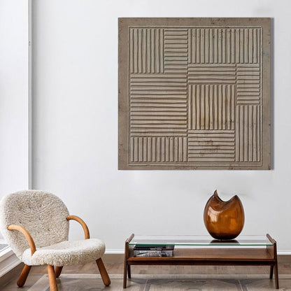 Contemporary Wabi-Sabi Minimalist Oil Painting for Serene Home Decor