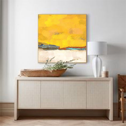 Vibrant Abstract Landscape Oil Painting for Modern Home Decor