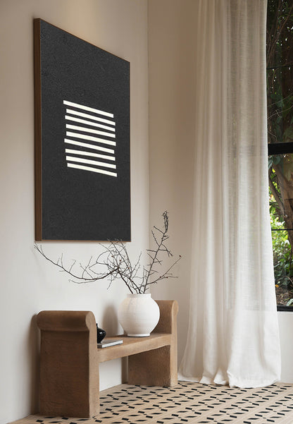 Elegant Minimalist Line Art Oil Painting for Modern Home Decor