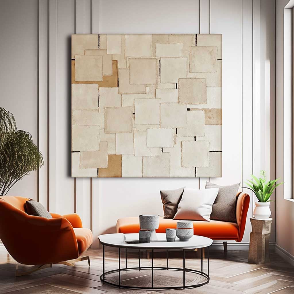 Contemporary Minimalist Oil Painting for Modern Home Decor and Artistic Expression