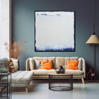 Serene Minimalist Oil Painting for Modern Home Decor and Artistic Spaces
