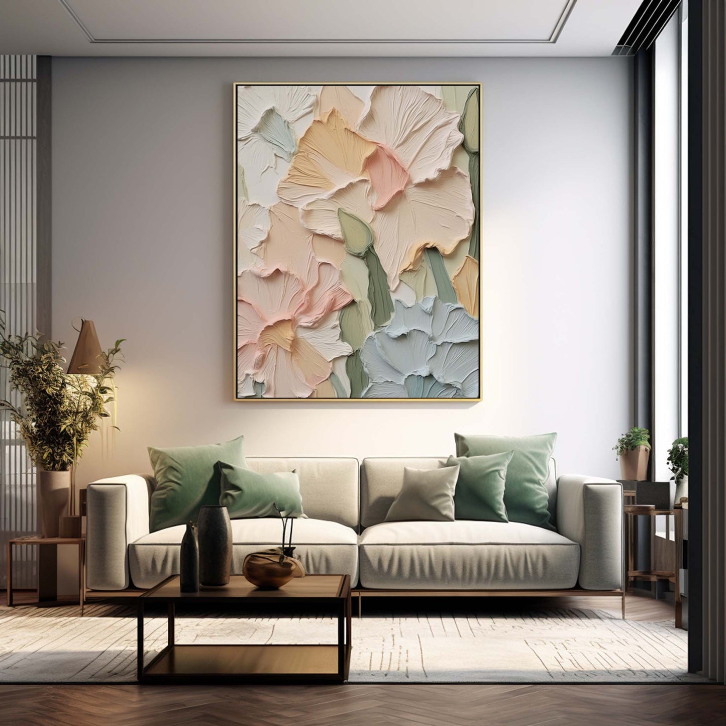 Vibrant Floral Oil Painting for Elegant Home Decor