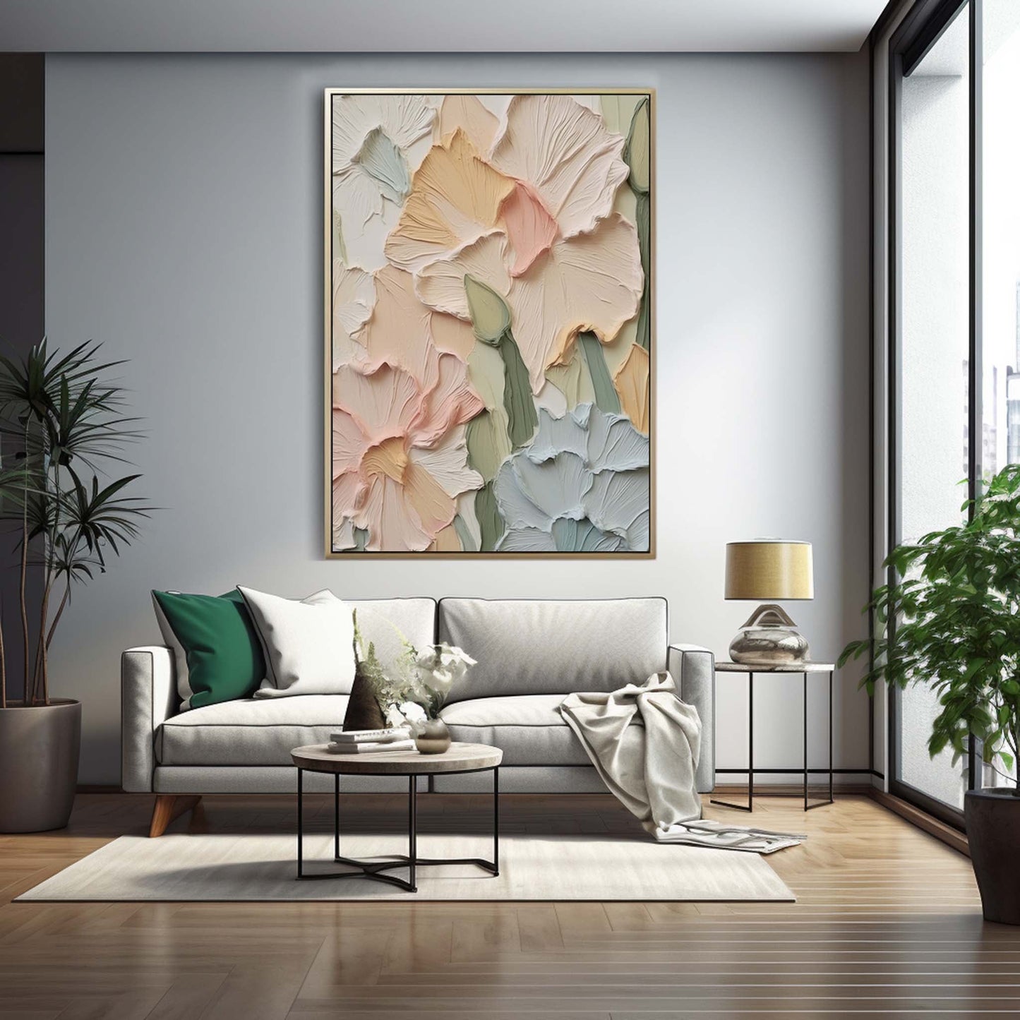 Vibrant Floral Oil Painting for Elegant Home Decor