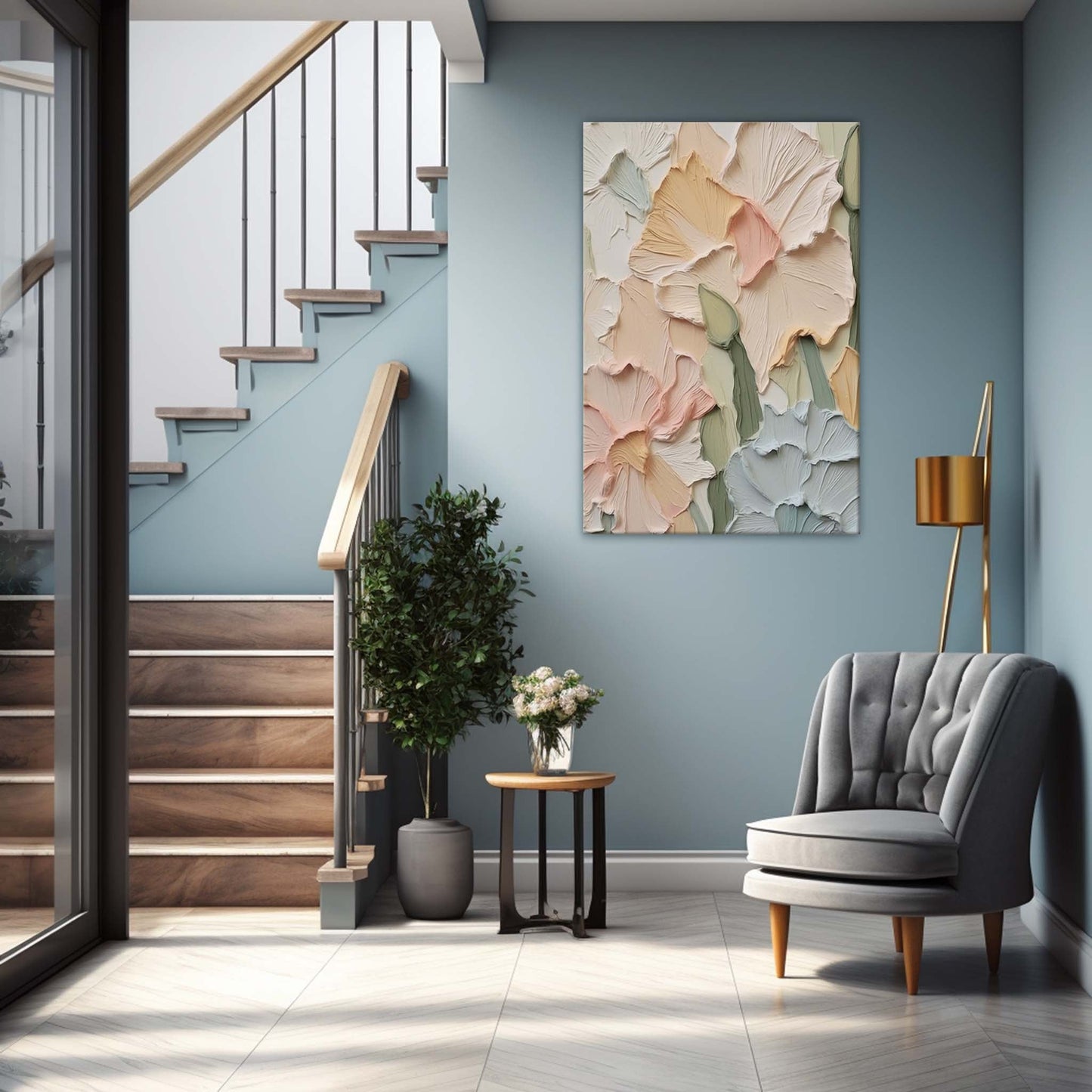 Vibrant Floral Oil Painting for Elegant Home Decor