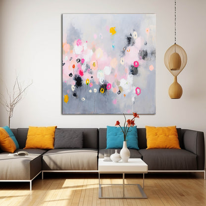 Vibrant Abstract Floral Canvas Art for Modern Home Decor