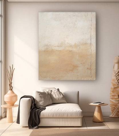 Serene Minimalist Oil Painting for Modern Home Decor and Tranquil Spaces