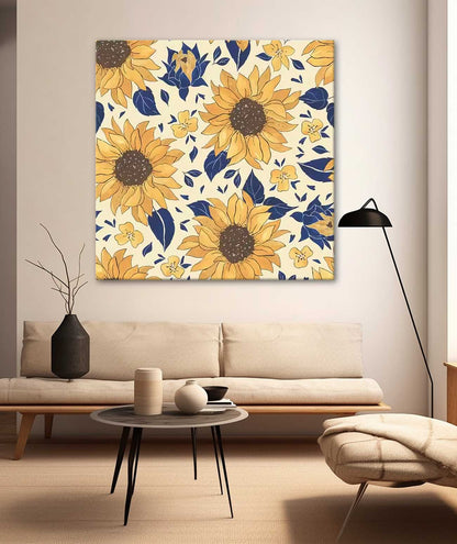 Vibrant Sunflower Oil Painting - Floral Wall Art for Bright Home Decor