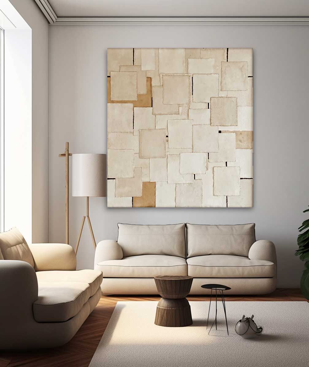 Contemporary Minimalist Oil Painting for Modern Home Decor and Artistic Expression