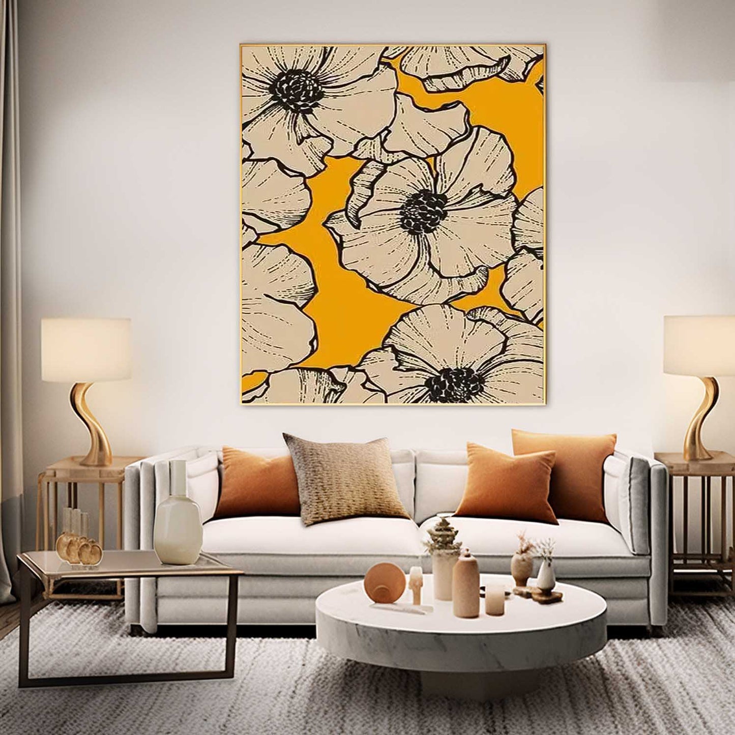 Vibrant Floral Oil Painting on Canvas for Stunning Home Decor
