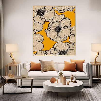 Vibrant Floral Oil Painting on Canvas for Stunning Home Decor