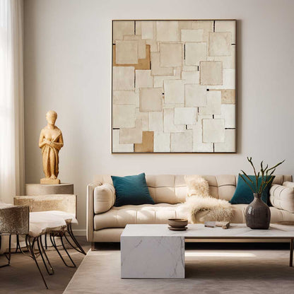 Contemporary Minimalist Oil Painting for Modern Home Decor and Artistic Expression