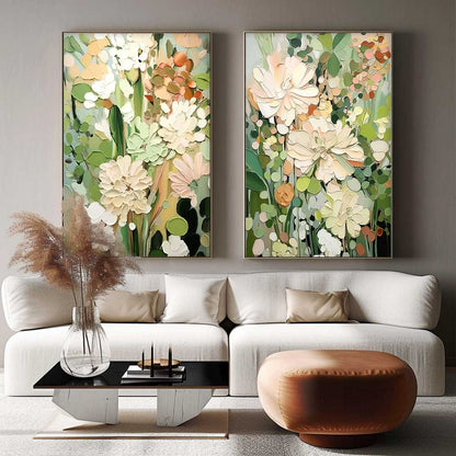 Vibrant Floral Oil Painting Set - Beautiful Canvas Art for Home Decor