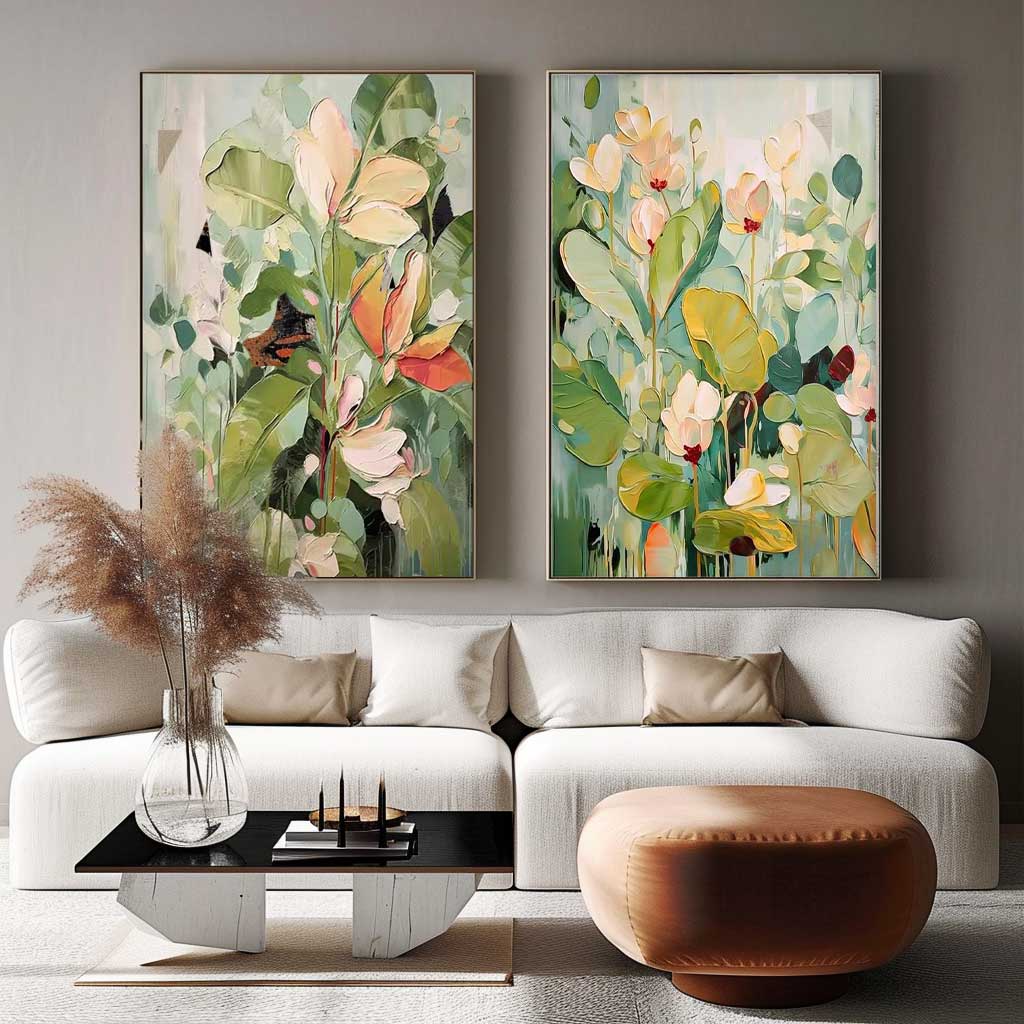 Vibrant Floral Oil Painting for Elegant Home Decor and Art Collection