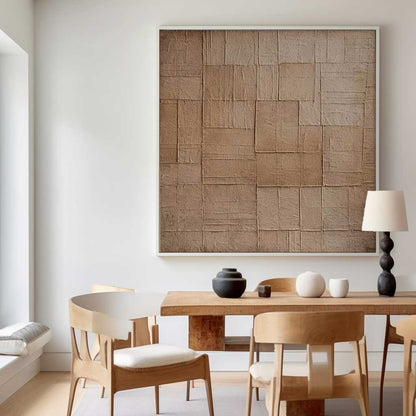 Neutral Tones Minimalist Oil Painting for Modern Home Décor