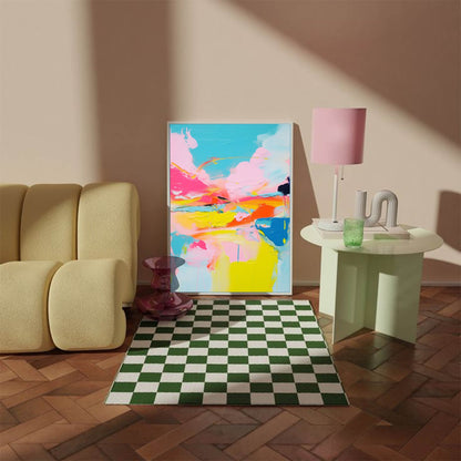 Vibrant Abstract Oil Painting for Modern Home Decor and Art Lovers