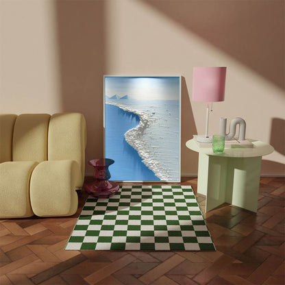 Tranquil Ocean Shoreline Oil Painting for Beach Decor and Coastal Art Enthusiasts