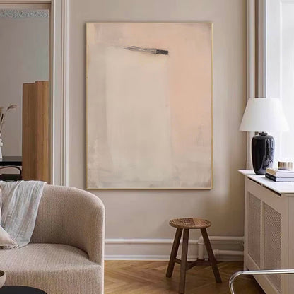 Serene Minimalist Abstract Oil Painting for Modern Home Decor