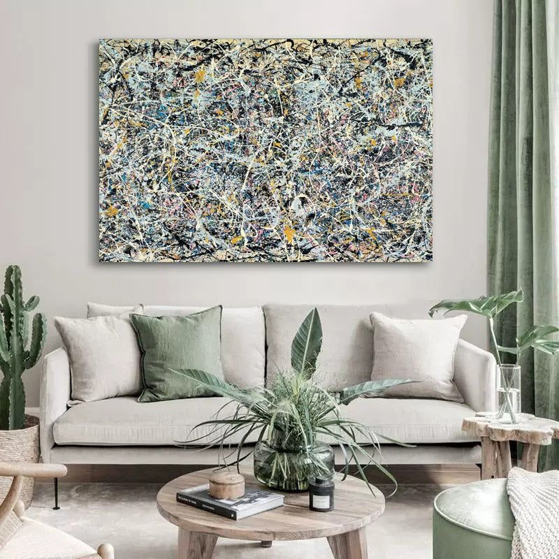 Vibrant Abstract Expressionism Oil Painting for Modern Home Décor