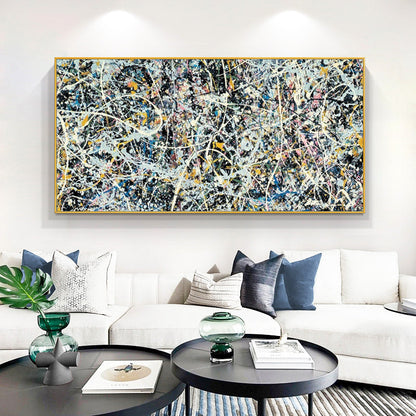 Abstract Expressionism in Bold Colors - Modern Oil Painting for Home Decor