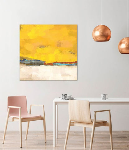 Vibrant Abstract Landscape Oil Painting for Modern Home Decor